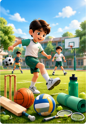 Students participating in physical activities